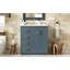 Ensemble de meuble-lavabo 30 po avec lavabo en céramique, armoire de rangement en bois massif, ensemble de meuble-lavabo autoportant avec 3 tiroirs et portes à fermeture douce-1180950635
