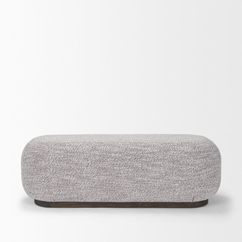 Philbrick Upholstered Bench, Grey, Dark Brown