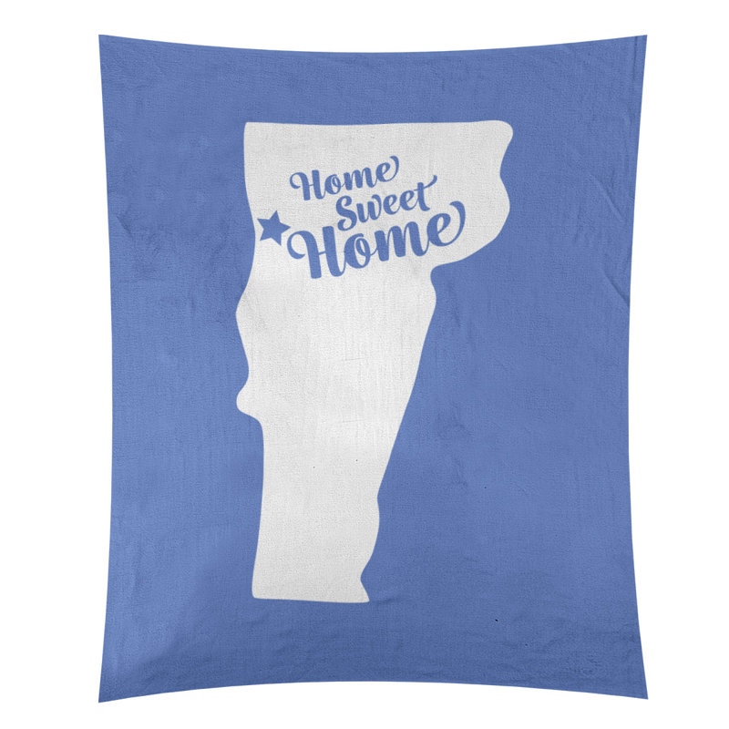 Tapisserie murale Home Sweet Burlington, H 104 po x l 88 po, Bleu