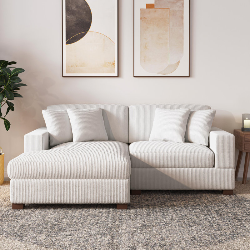 Milbrey Modular Corner Sofa, Beige, Left Hand Facing