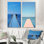 Coastal Blue Pier Perspect - ensemble de 2 impressions sur toile côtières