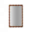 Miroir mural Mid-Century avec cadre en bois massif