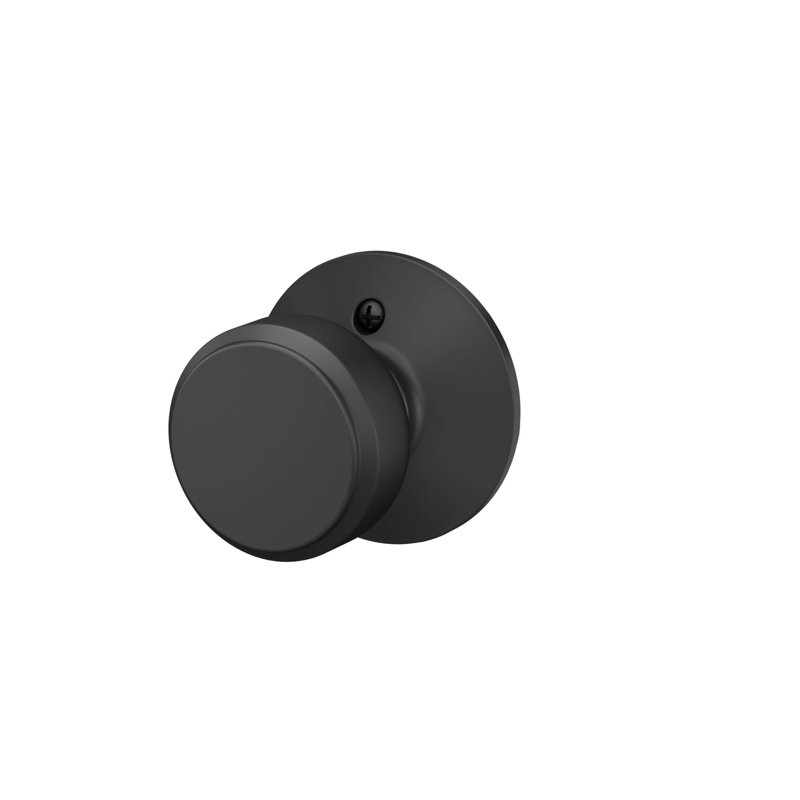 Bowery Single Dummy Knob with Plymouth Trim, Matte Black