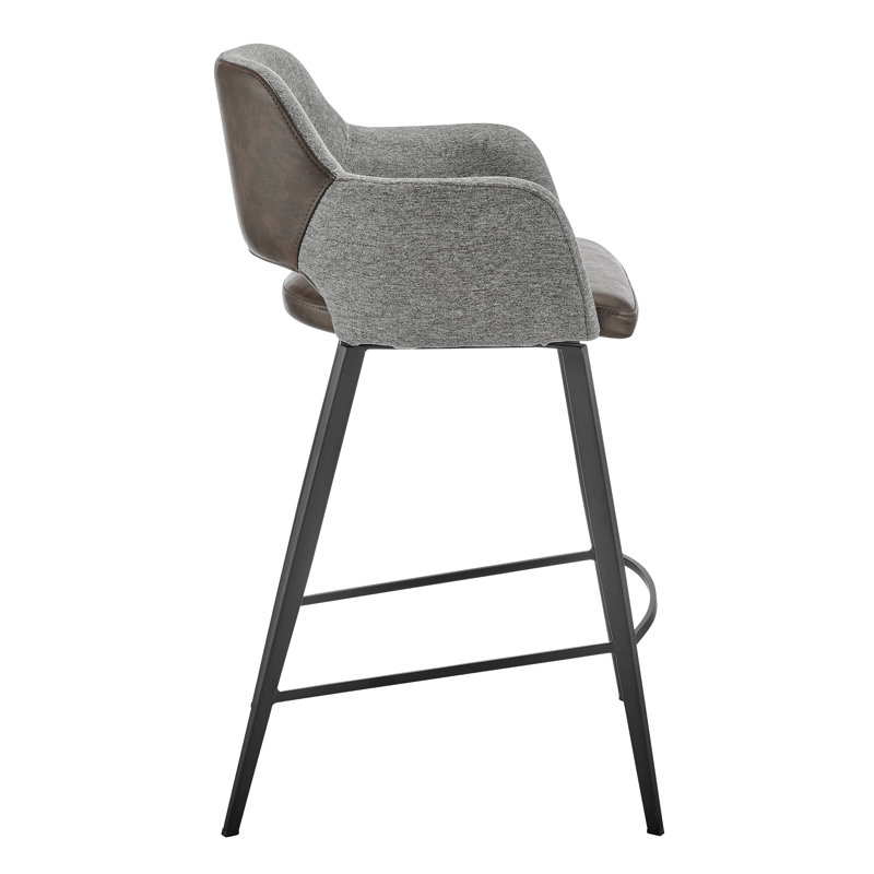Ivonne Swivel Bar & Counter Stool, Light Brown Faux Leather, Counter Stool (25.6” Seat Height)
