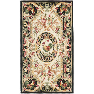 Tapis floral en laine crocheté à la main Chelsea