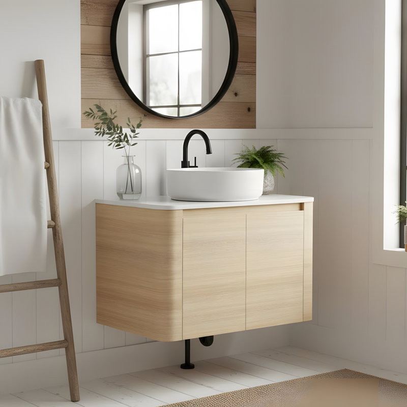 Meuble-lavabo mural de 30 po avec 2 portes à fermeture en douceur
