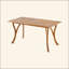 Table de salle à manger en bois massif exquise pour des soupers sereins et des décors élégants