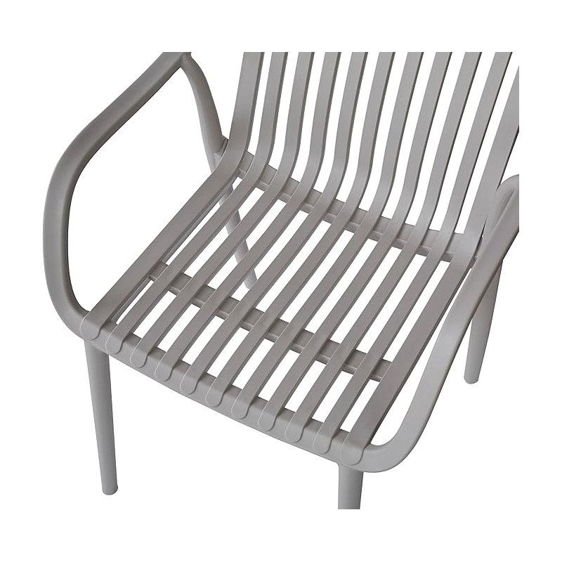 Modern Stackable Outdoor & Indoor Plastic Dining Chairs Set, Armchairs Set, Weather-Resistant, Ideal for Patios, Cafes, and Home Use, Set of 4