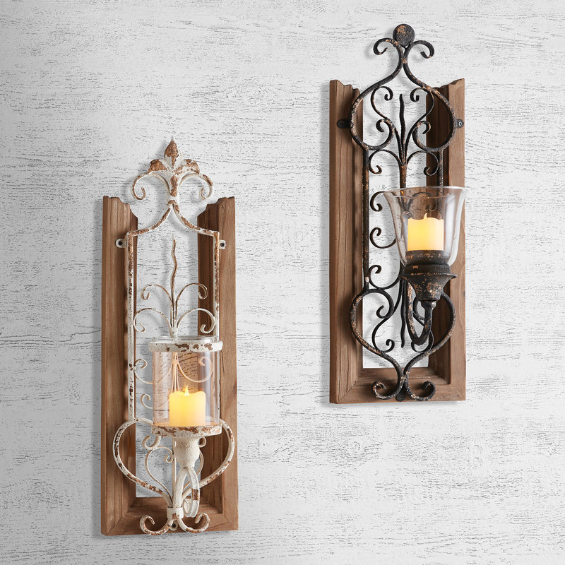 21.7'' H Wood Wall Wall Sconce