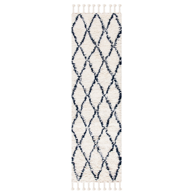 Powell Hand Woven Wool Geometric Rug, Runner 2'3" x 8'