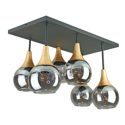 Asa Glass Semi Flush Mount