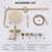 10 Inch Round Wall Mounted Rainfall Shower System with Handheld Sprayer, Brushed Gold-126019297