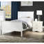 Lit simple pour chambre simple, bois massif blanc, conception, pieds de support, anglais, lit en bois élémentaire transitionnel pour la chambre à coucher, fondation indispensable-2032601929-1981747806
