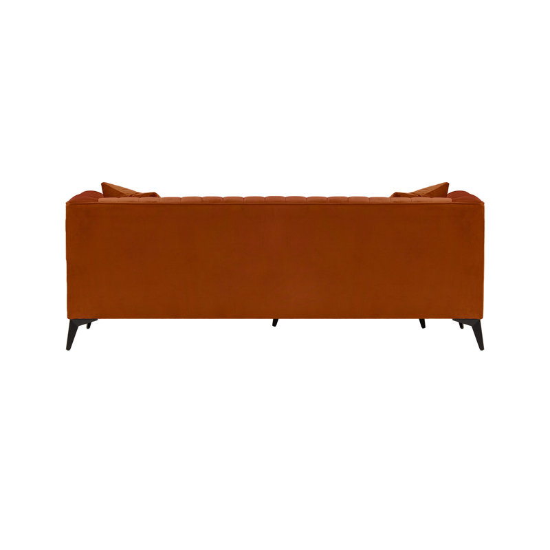 Adryen 5 Seater Velvet Corner Sofa , Orange