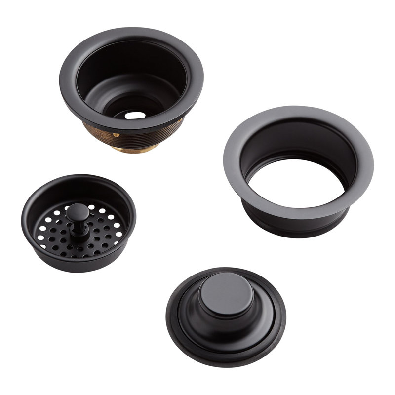 Kitchen Drain Set - Basket Strainer & Disposer Flange and Stopper