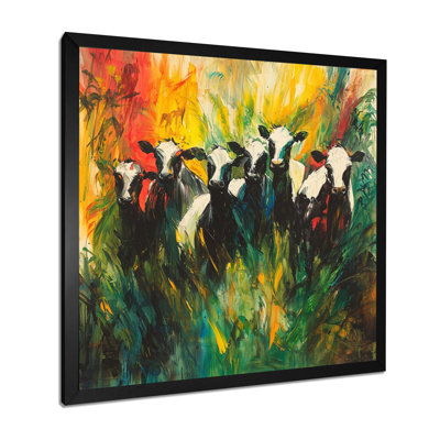 Abstrait vache I - Art mural de vache pour le salon