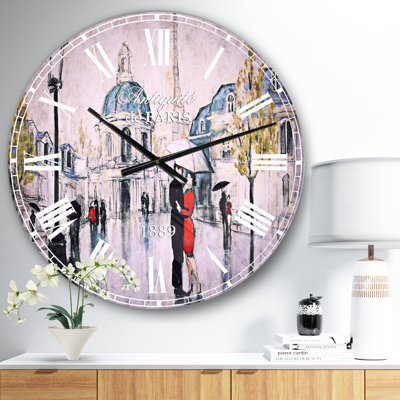 Horloge murale Swigart Love in Paris I