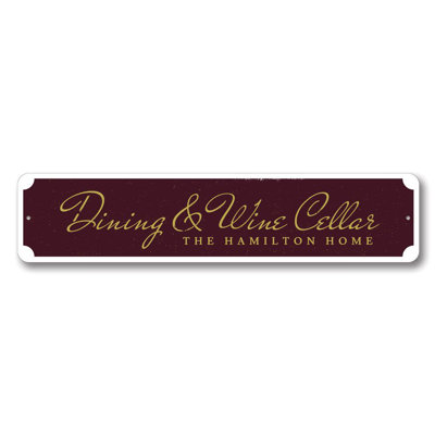 Wine & Dine Aluminum Sign
