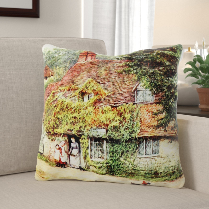 Housse et insert de coussin carré Digennaro, Microsuède, Intérieur