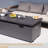 5 Pcs Patio Furniture Set With Fire Pit Table Metal Outdoor Sectional Sofa With 6" Olefin Cushion-15002907