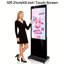 Borne d'affichage numérique RXFSP 43 po avec écran tactile, borne interactive sur pied, écran ACL IPS Full HD, totem commercial avec système Android 11 et lecteur multimédia publicitaire interactif