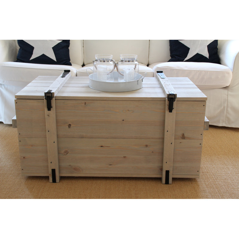 Lennon Solid Wood Coffee Table, 48cm H x 98cm W x 55cm D