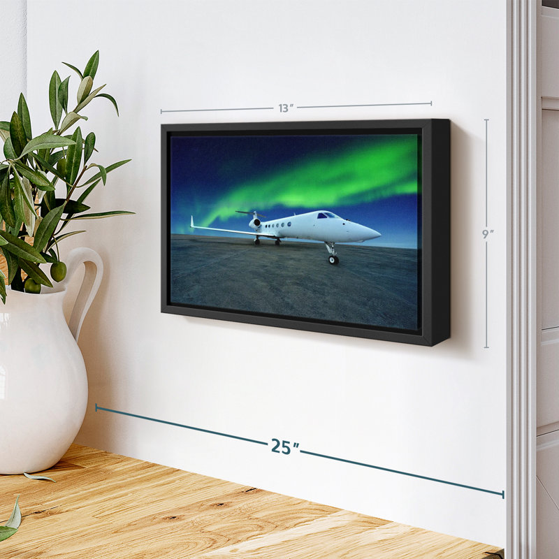Transport «Northern Lights Avion Wall Art», H 9 po x l 13 po