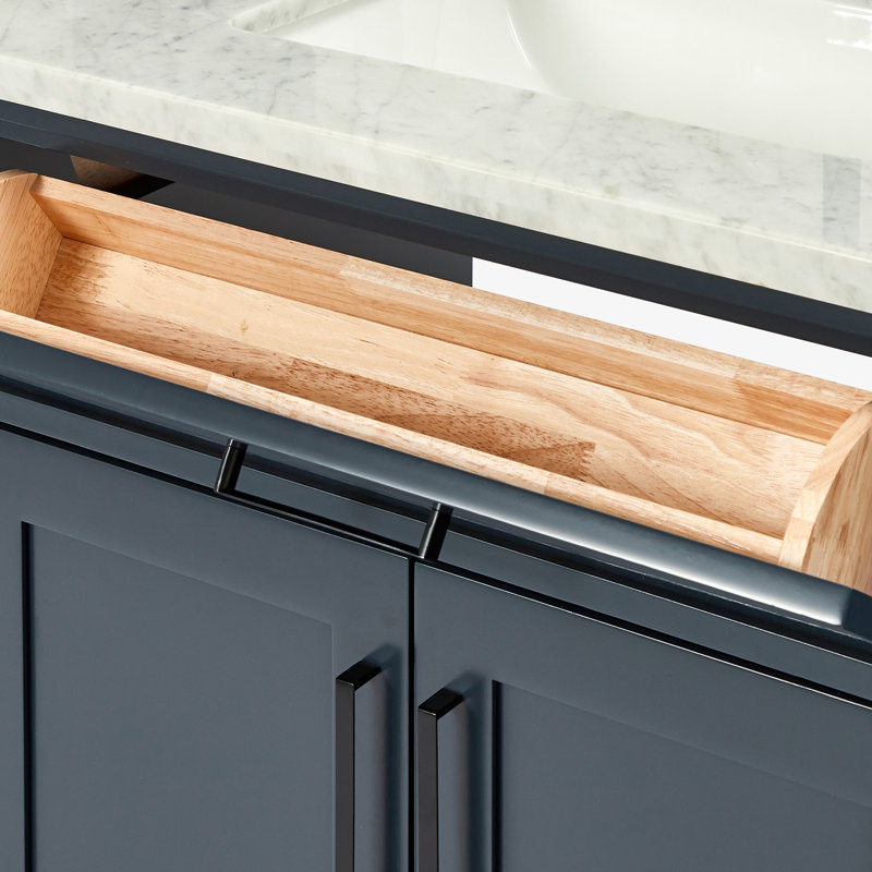 67 in. Double Vanity, Rectangular, Midnight Blue, 67"
