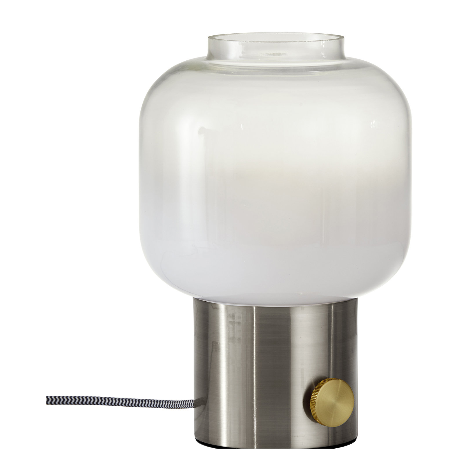 Diaz Metal Novelty Lamp, Brushed Steel