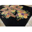 Wool Hand Knotted Pile 1920s Floral Medallion Antique Black Rectangle Rug