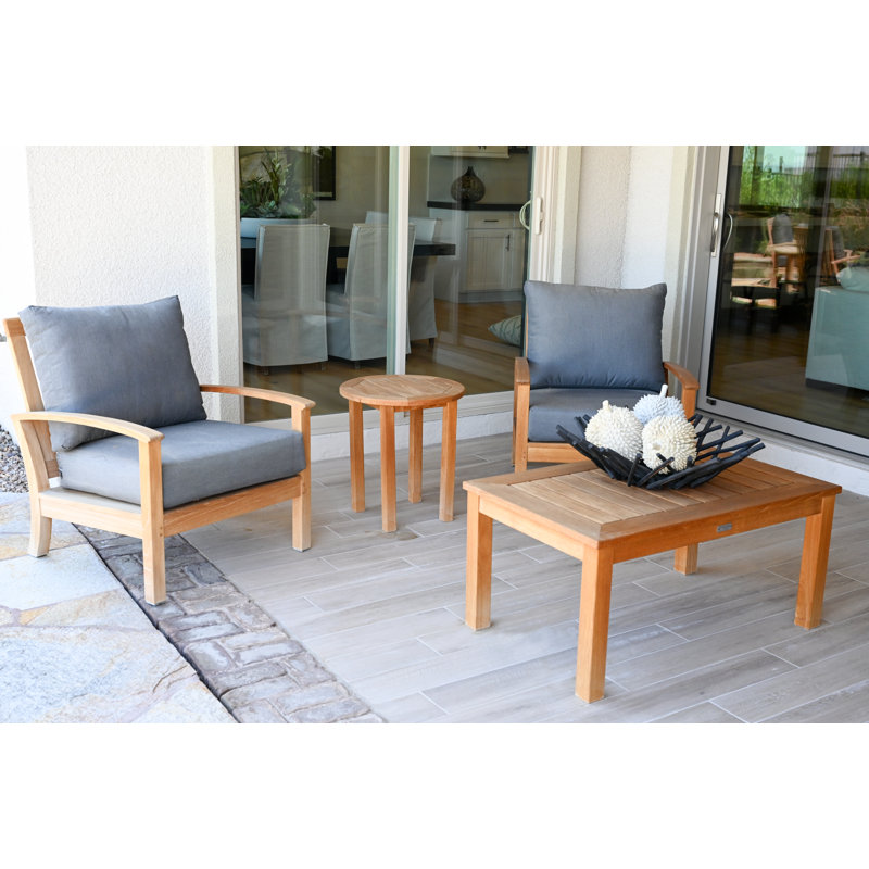 Canterbury 20" Teak Outdoor Tall Round Side Table