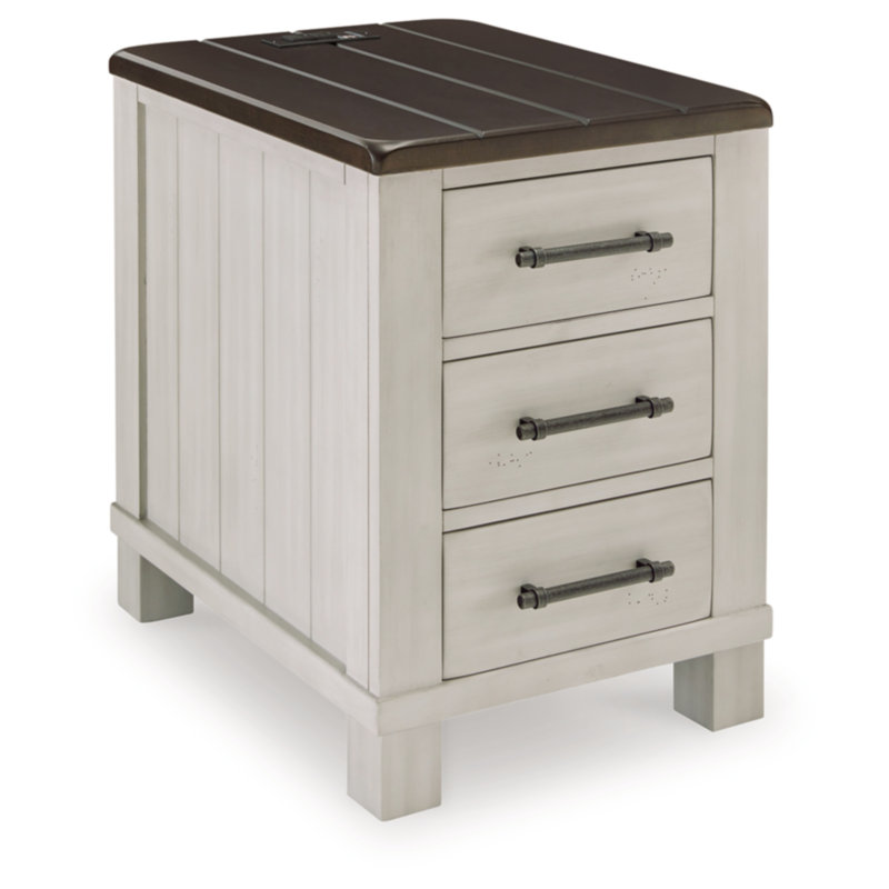 Kimbie 3 - Drawer End Table and Built-In Outlets