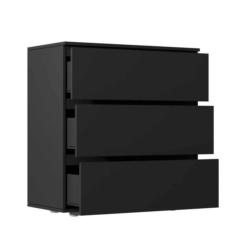 Bachelor-chest 3 tiroirs Villanova, Noir