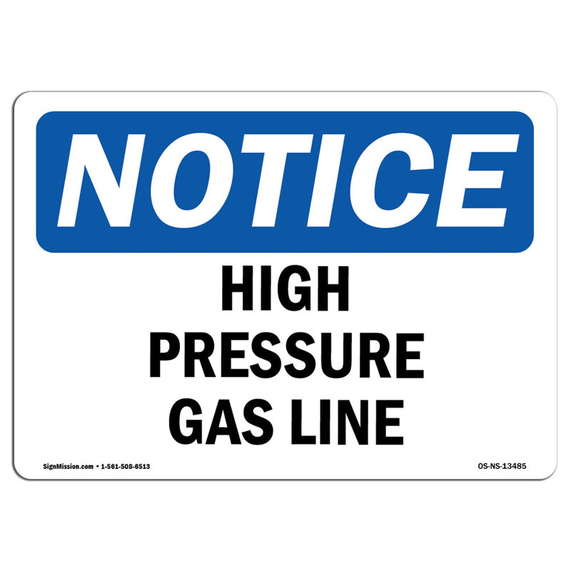 Enseigne de gaz haute pression