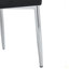 Ensemble de salle à manger en MDF à motif de marbre avec 4 chaises en polyuréthane noir