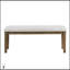 Élégante table de salle à manger 6 pièces avec banc et chaises d'appoint, mobilier en bois brun clair confortable pour les maisons modernes