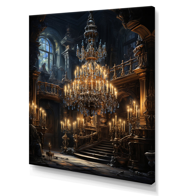 «Inayaah Baroque Dramatic Splendor II», reproduction sur toile, H 44 po x l 34 po x P 1,5 po, Toile tendue