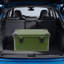 Boîte de rangement verte avec couvercle, 50 litres (13,21 gallons), bac de rangement pour pique-nique, contenant de rangement en alliage d'aluminium pour une utilisation intérieure et extérieure-130837063-130837064