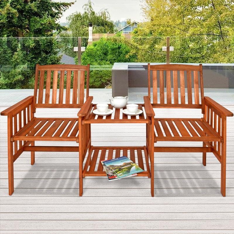 Osgood Solid Wood Acacia Outdoor Bench