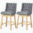 Chewning , 180 Degree Swivel Kitchen Island Stool Dining Room Chairs with Solid Wood Footrests and Button Tufted Design-8998610-64663282-64663292