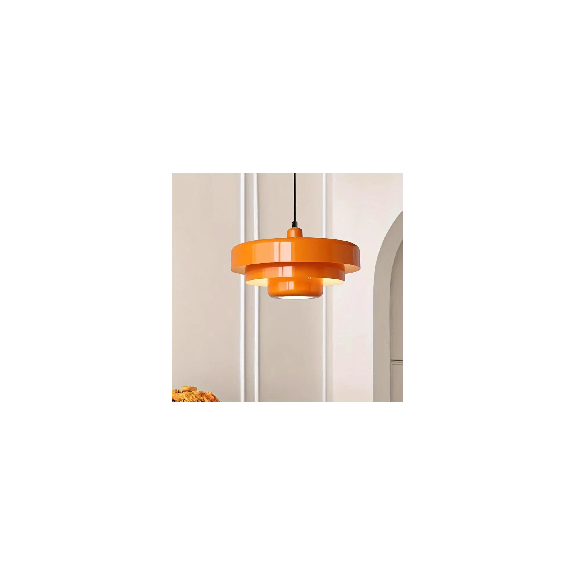 Epone 0 Light Iron Pendant, Orange