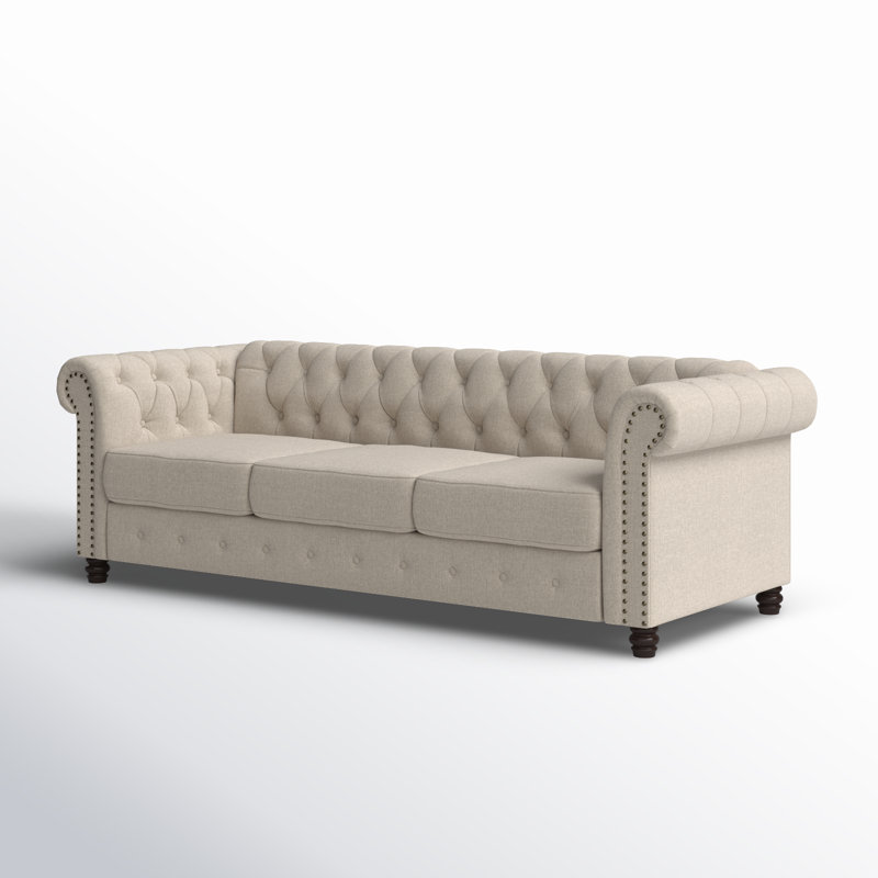 Leite Upholstered 80'' Sofa, Beige Linen Blend