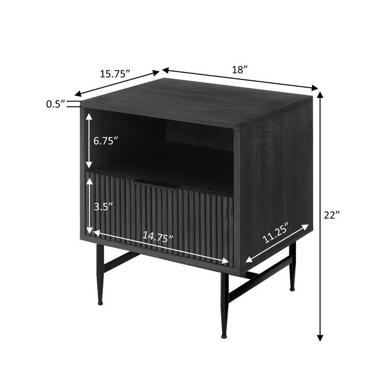 Lynbrook Hewitt 1 Drawer End Table With Shelf
