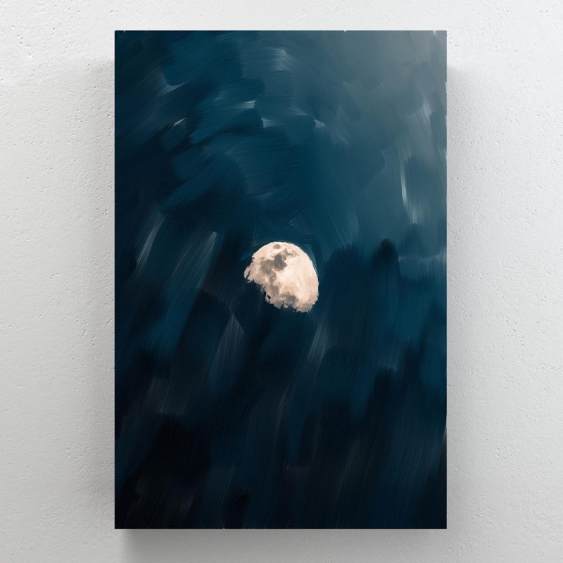 Lune 5, impression sur toile tendue, H 14 po x l 11 po x P 2 po