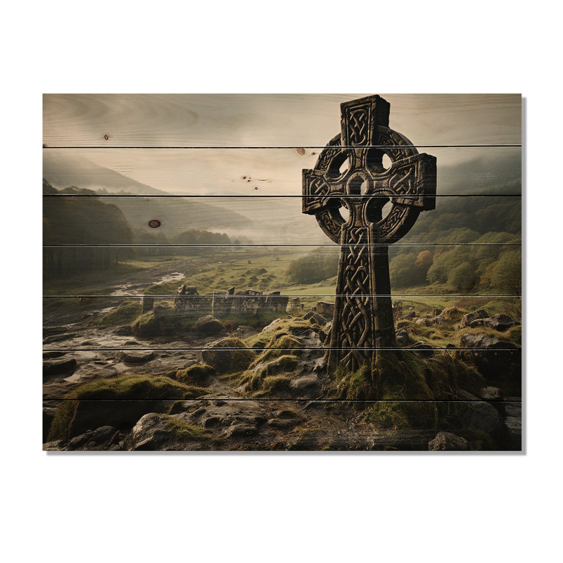 Irlande Celtic Harmony - impression sans cadre sur bois, H 10 po x l 20 po x P 0,78 po