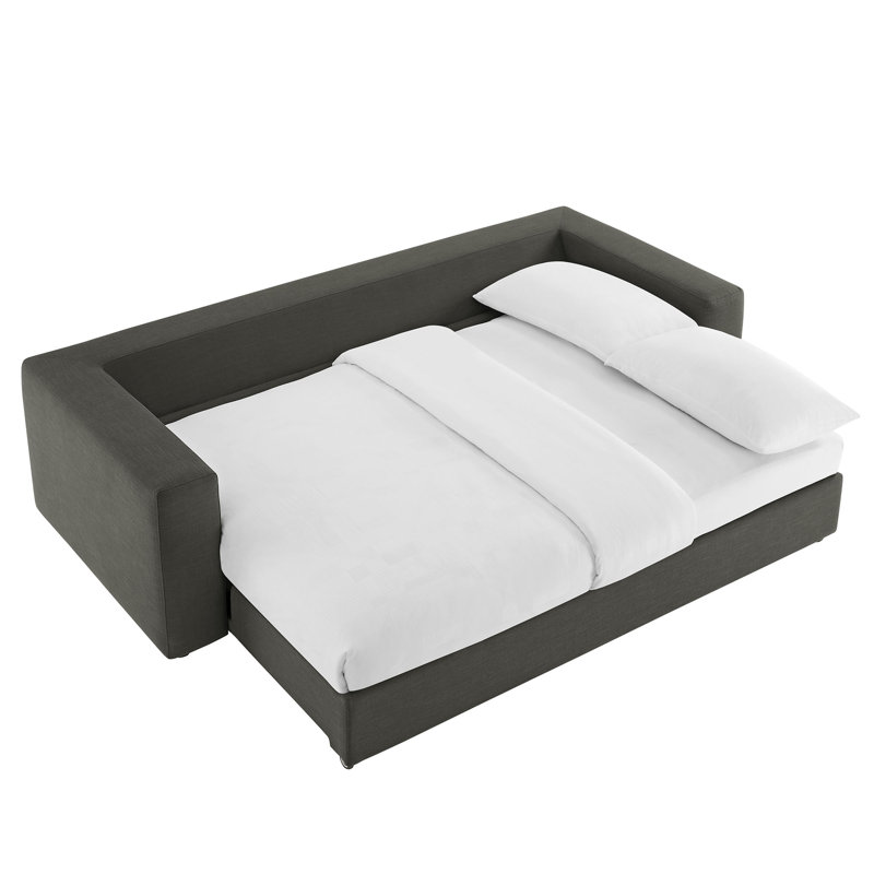 Divan-lit rembourré en duvet blanc pur Commix, Gris