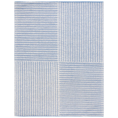 Karpeta Striped Hand Woven Wool and Cotton Area Rug 