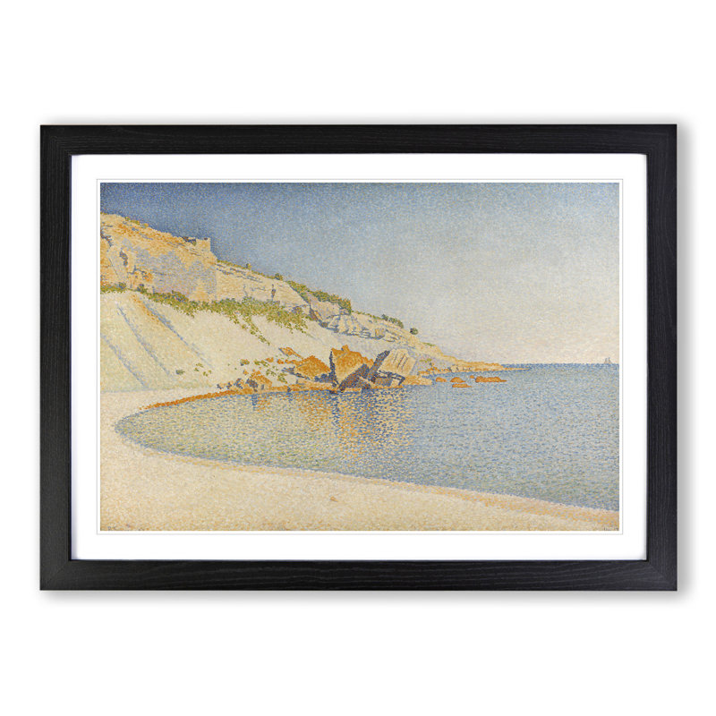 Cassis Cap Lombard Opus by Paul Signac - Framed Print, Black Framed, 36cm H x 48cm W x 2cm D