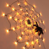 Electric Lighted Spider Web And Spider