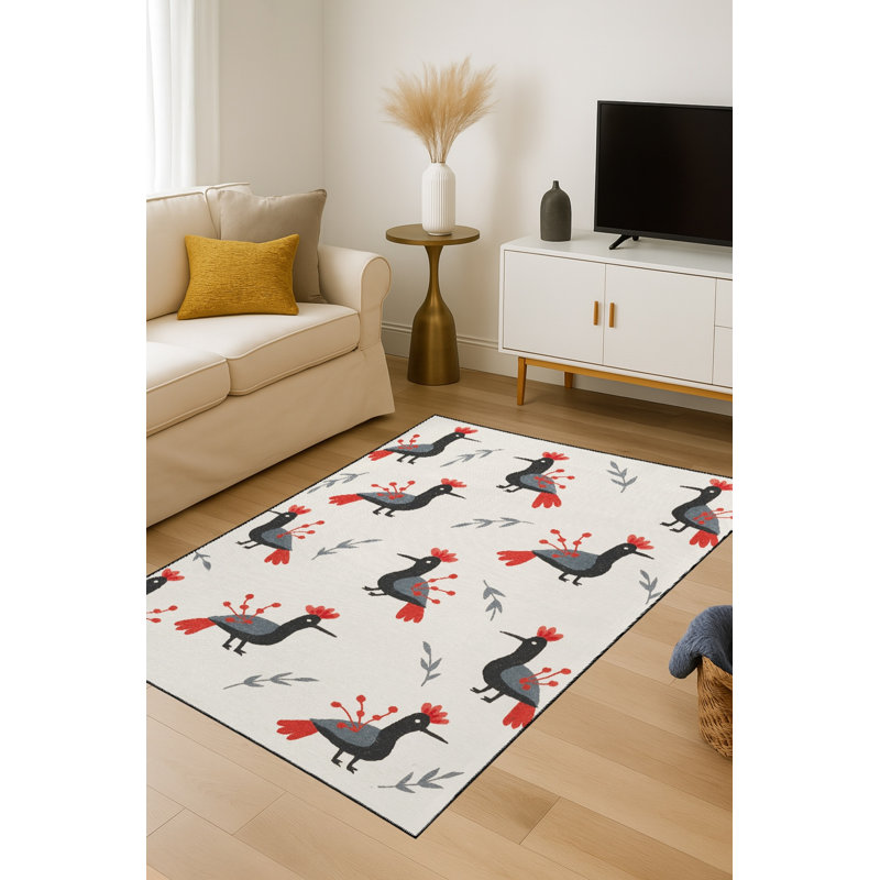 Tapis tissé à la crème Mosso, 3 pi 3 po x 6 pi 7 po